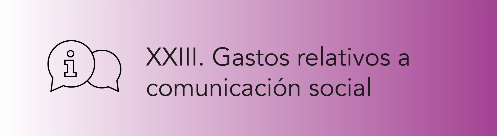 Imagen que permite conocer los Gastos relativos a comunicación social